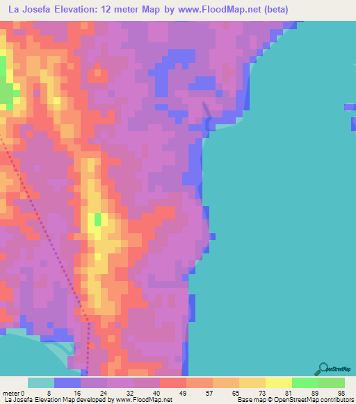 La Josefa,Panama Elevation Map