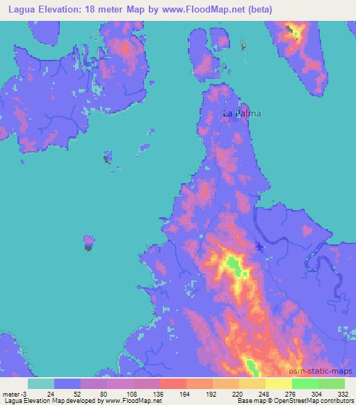 Lagua,Panama Elevation Map