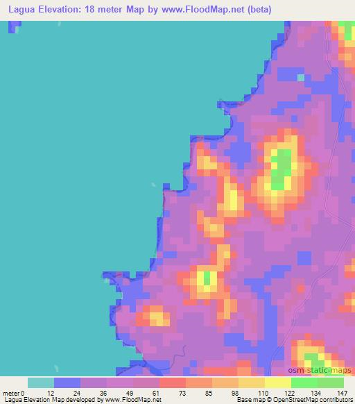 Lagua,Panama Elevation Map