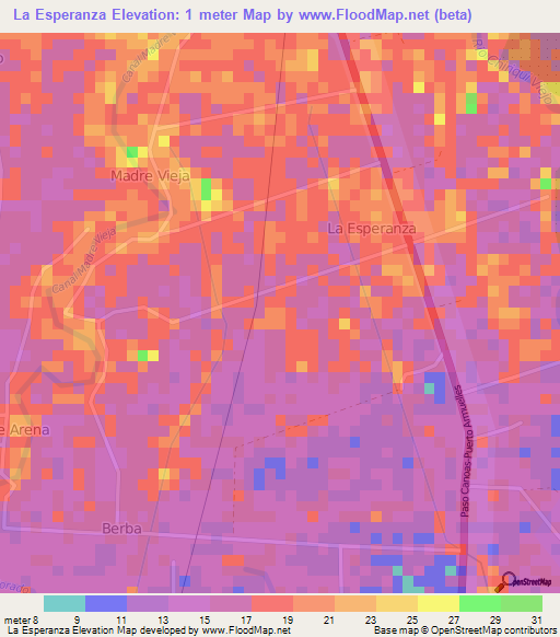 La Esperanza,Panama Elevation Map