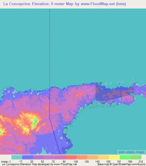 La Concepcion,Panama Elevation Map