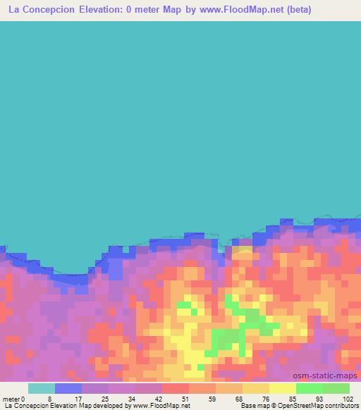 La Concepcion,Panama Elevation Map