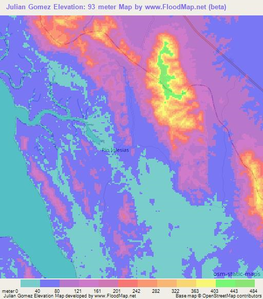 Julian Gomez,Panama Elevation Map
