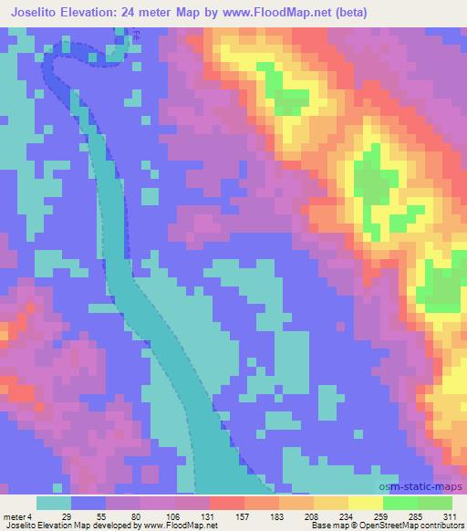 Joselito,Panama Elevation Map