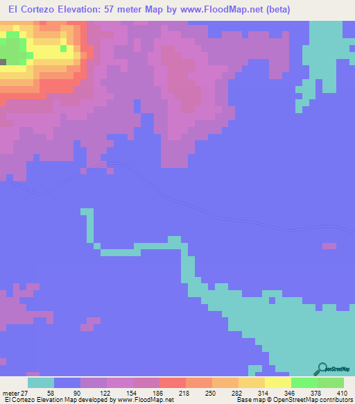 El Cortezo,Panama Elevation Map