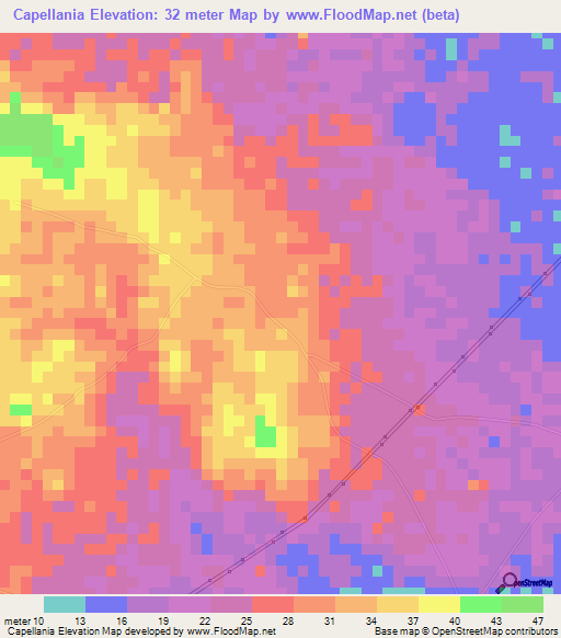 Capellania,Panama Elevation Map