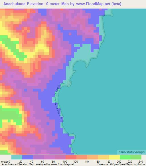 Anachukuna,Panama Elevation Map