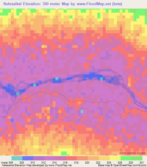 Kelesaikal,Sudan Elevation Map