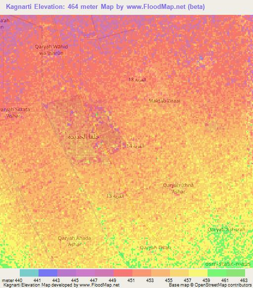 Kagnarti,Sudan Elevation Map