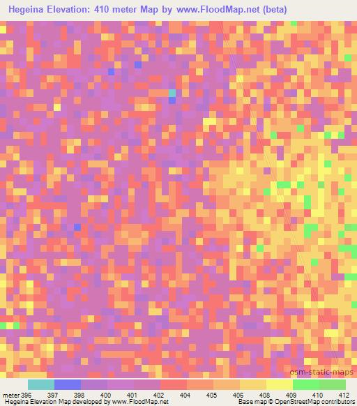 Hegeina,Sudan Elevation Map