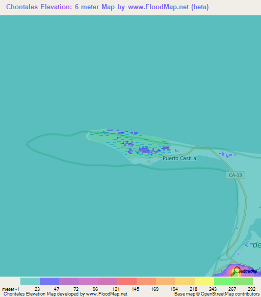 Chontales,Honduras Elevation Map