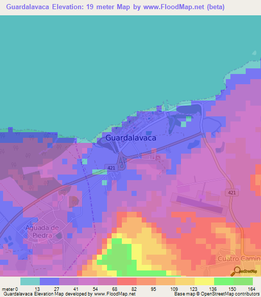 Guardalavaca,Cuba Elevation Map