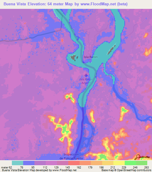 Elevation of Buena Vista,Colombia Elevation Map, Topography, Contour