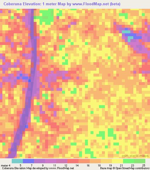 Coberuna,Venezuela Elevation Map