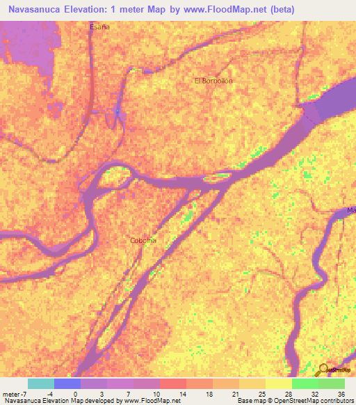 Navasanuca,Venezuela Elevation Map
