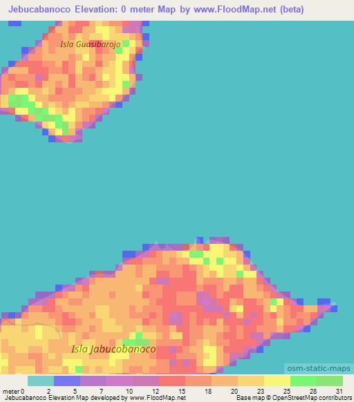 Jebucabanoco,Venezuela Elevation Map
