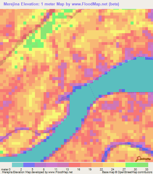 Merejina,Venezuela Elevation Map