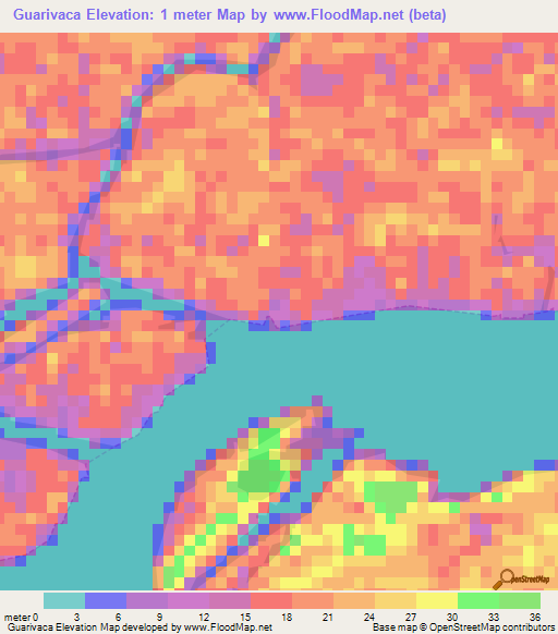Guarivaca,Venezuela Elevation Map