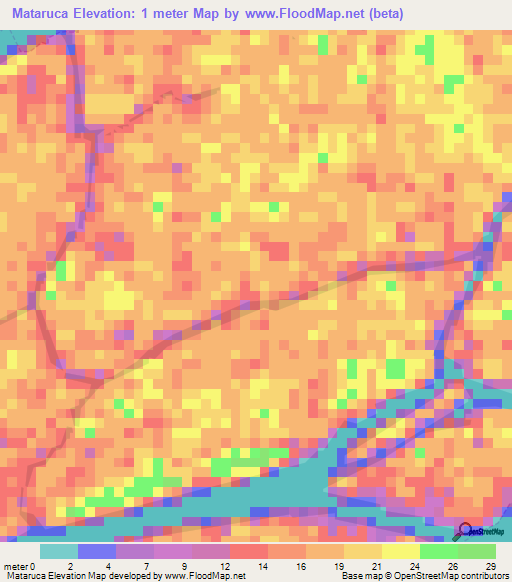 Mataruca,Venezuela Elevation Map
