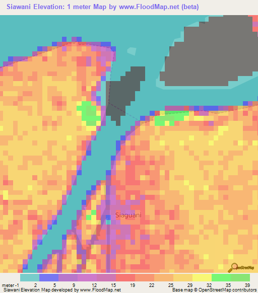 Siawani,Venezuela Elevation Map