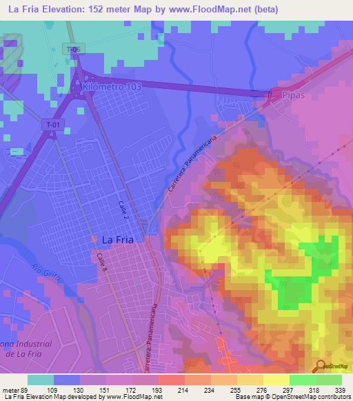 La Fria,Venezuela Elevation Map