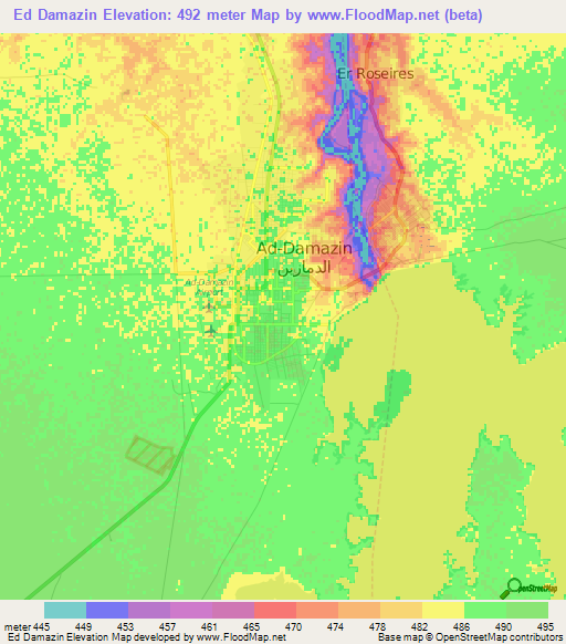 Ed Damazin,Sudan Elevation Map