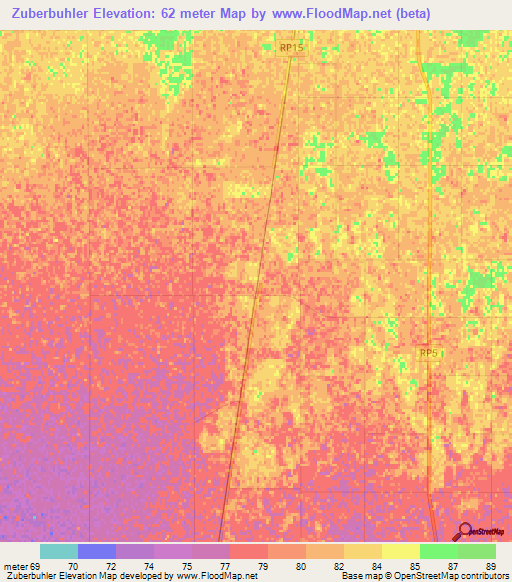 Zuberbuhler,Argentina Elevation Map