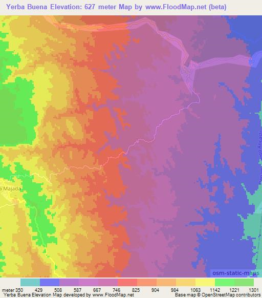 Yerba Buena,Argentina Elevation Map