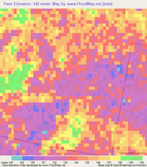 Yaso,Argentina Elevation Map