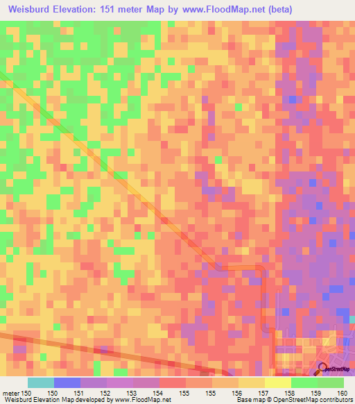 Weisburd,Argentina Elevation Map