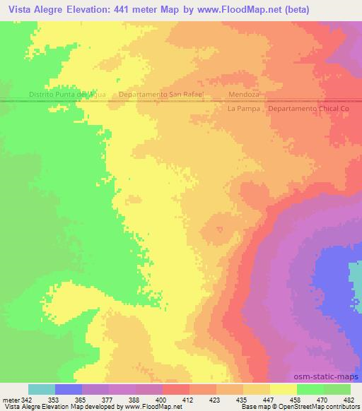 Vista Alegre,Argentina Elevation Map