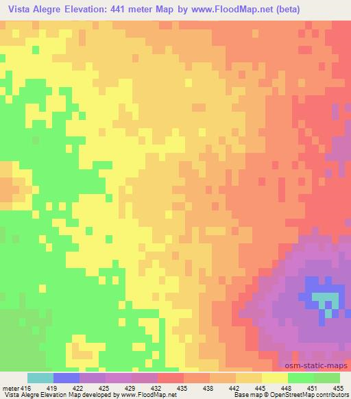 Vista Alegre,Argentina Elevation Map