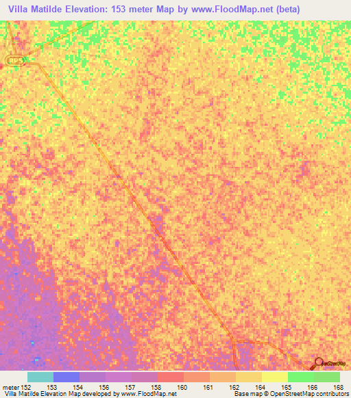 Villa Matilde,Argentina Elevation Map