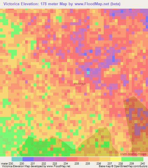 Victorica,Argentina Elevation Map