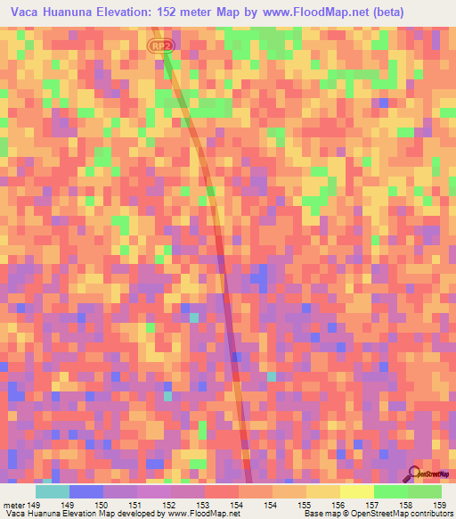 Vaca Huanuna,Argentina Elevation Map