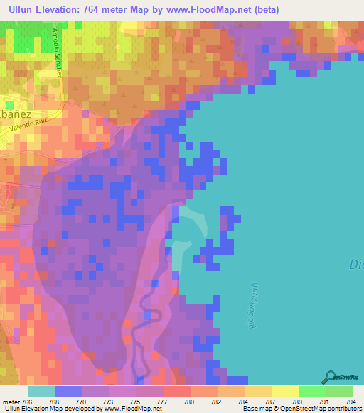 Ullun,Argentina Elevation Map