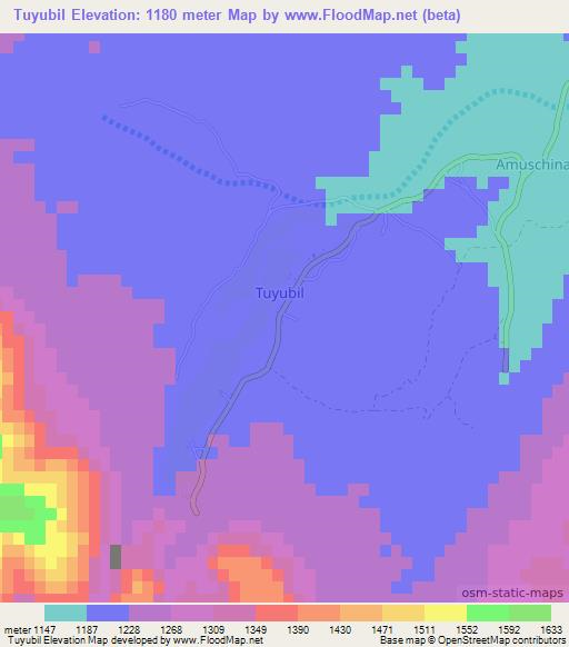 Tuyubil,Argentina Elevation Map