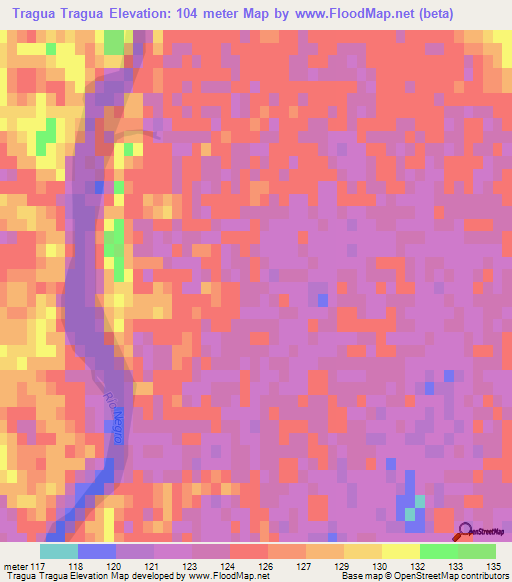Tragua Tragua,Argentina Elevation Map