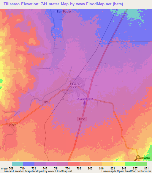 Tilisarao,Argentina Elevation Map