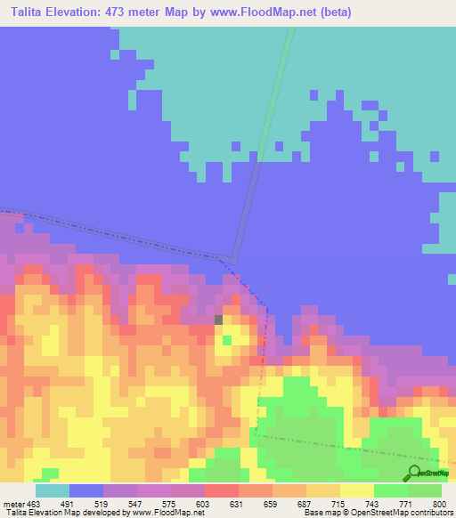 Talita,Argentina Elevation Map