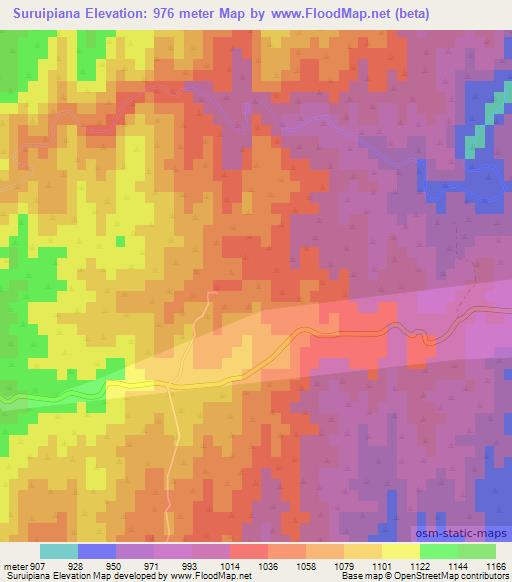 Suruipiana,Argentina Elevation Map