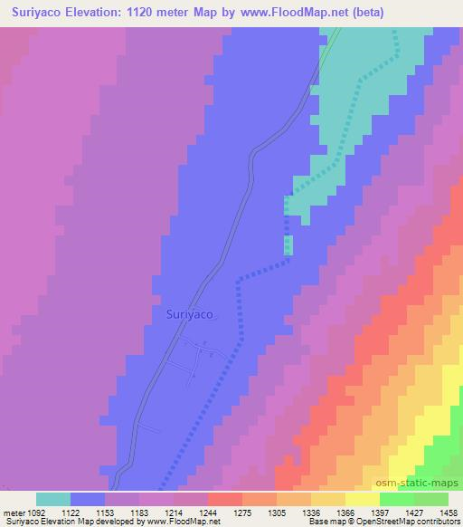 Suriyaco,Argentina Elevation Map