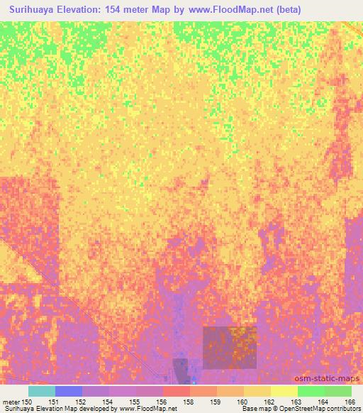 Surihuaya,Argentina Elevation Map