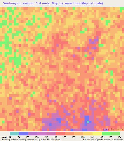 Surihuaya,Argentina Elevation Map
