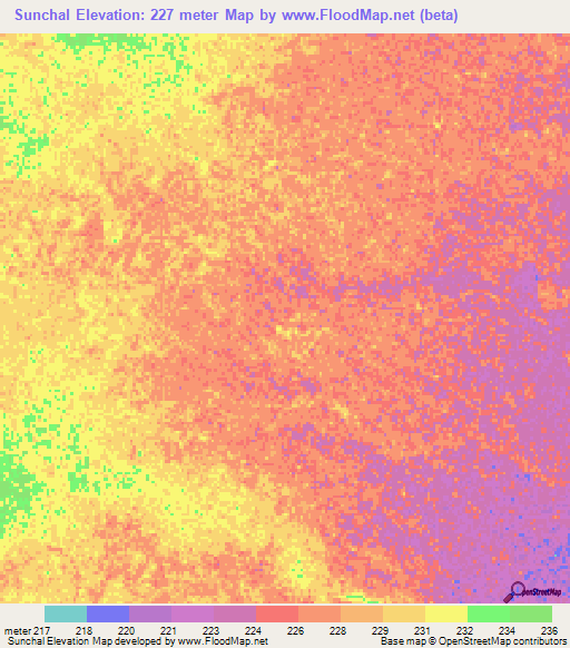 Sunchal,Argentina Elevation Map