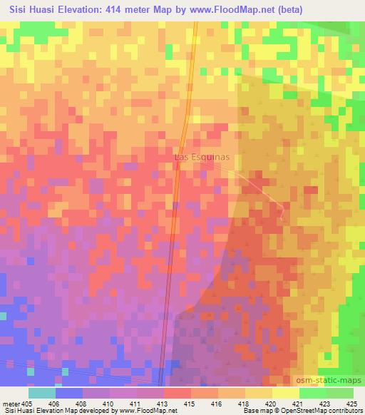 Sisi Huasi,Argentina Elevation Map