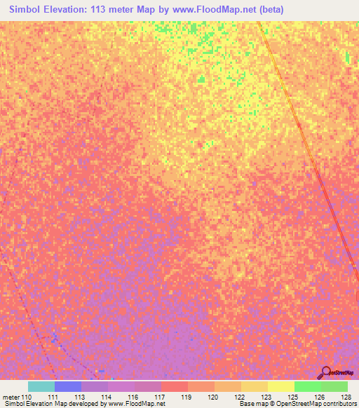 Simbol,Argentina Elevation Map