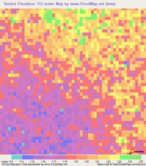 Simbol,Argentina Elevation Map