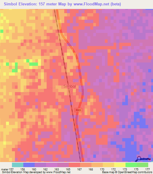 Simbol,Argentina Elevation Map