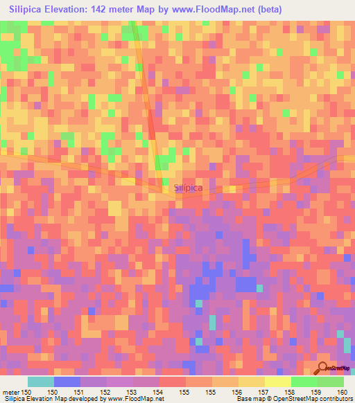 Silipica,Argentina Elevation Map